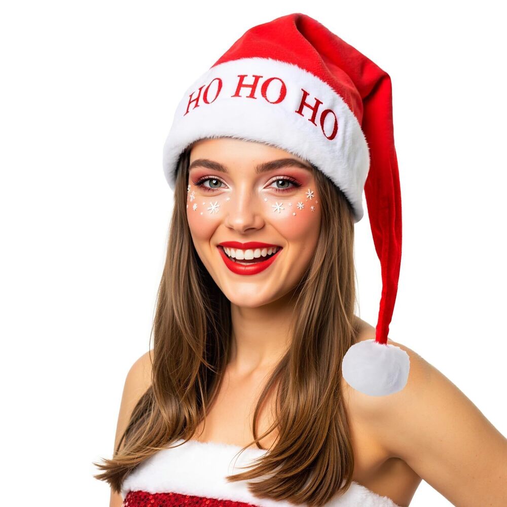 5360 Long Santa Hat for Adults, Extra Long Christmas Hat with Soft Plush